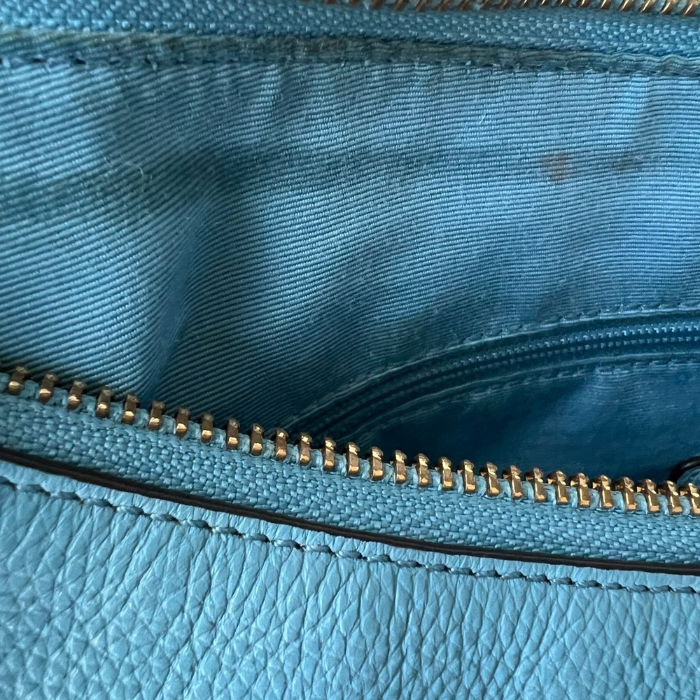 Coach Pebbled Leather Hobo Bag in Light Blue Style F36628 2015 - Picture 13 of 16